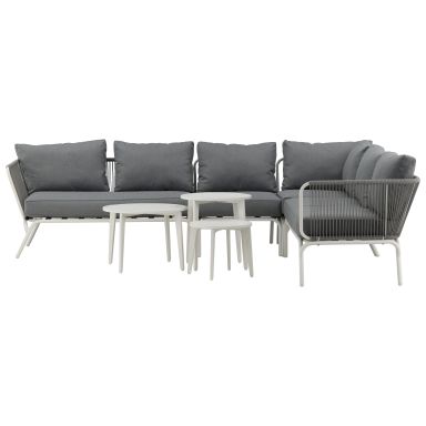 Venture Home Roxo 9151-018 Loungeset soffa, satsbord, grått/vitt