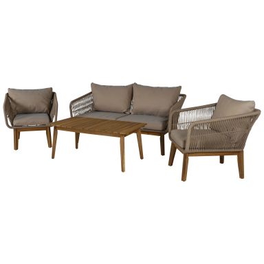 Venture Home Chania 9326-027 Loungeset soffa, bord, beige/natur