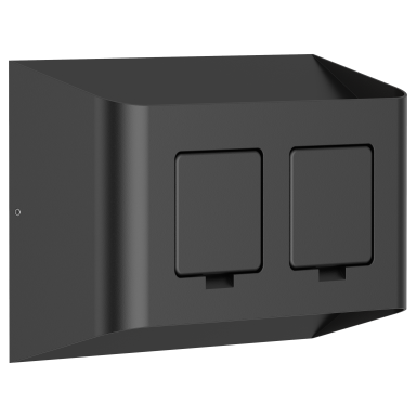 Aneta Lighting Sögne 71202-15 Vägglampa med uttag, 10 W, svart