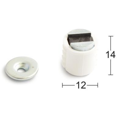 Habo 40691 Magnetslås hvid