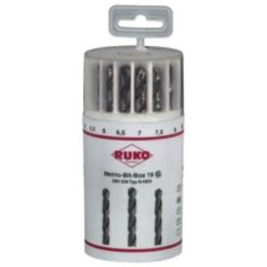 Ruko 215225 Borrsats slipad, koboltlegerad, 19 delar