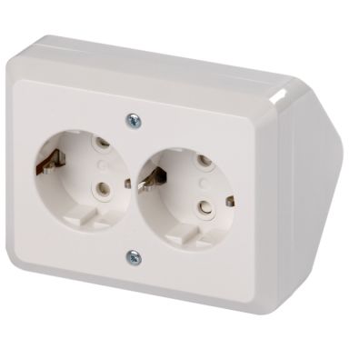 ABB 402EA.E Kulmarasia 2-osaisella seinäpistorasialla