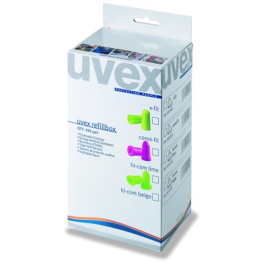 uvex x-fit Korvatulpat täyttöpakkaus, 300 paria