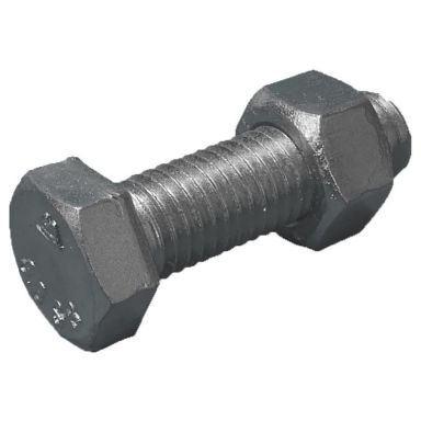 Stafa 0118600003 Stålbyggnadsskruv 12 mm, med mutter, FZB 8.8, EN 15048