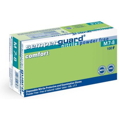 Semperguard M7-8 Comfort Engangshanske nitril, pudderfri