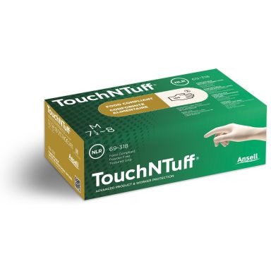 Ansell 69-318 Engångshandske Latex, Opudrad, 100-pack