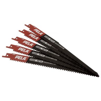 PELA 488383 Tigersågblad 225 mm, 6 TPI, 5-pack