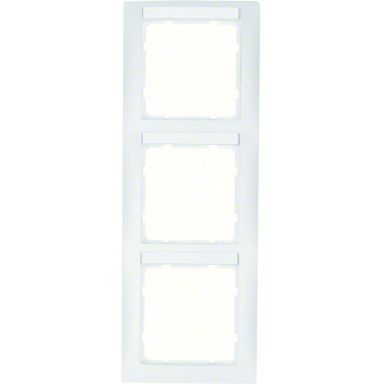 Hager 10139919 Kombinationsram med märkfält, vit