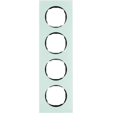 Hager 10142609 Dekkramme R.8, glass, hvit