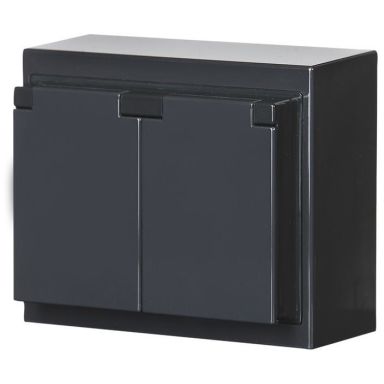 ABB Impressivo Seinäpistorasia 2-osainen, IP44, pinta-asennettava, antrasiitti