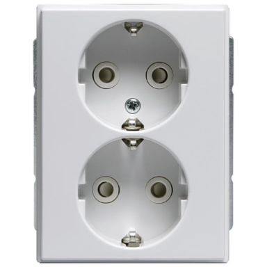 ABB Impressivo Stikkontakt 2-veis, jordet, hurtigkobling