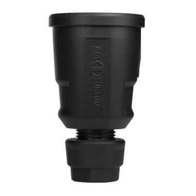 ABL Schuka Ultra Home Jatkopistorasia musta, IP44, 16A, kosketussuojaus, kansi