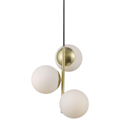 Nordlux LILLY Pendelarmatur mässing/opal