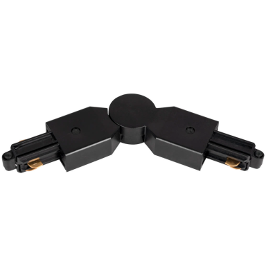 Hide-a-Lite LiteTrac Skjøt justerbar, 1-fase svart.