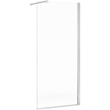 Gustavsberg Square Dusjvegg klart glass, polert profil