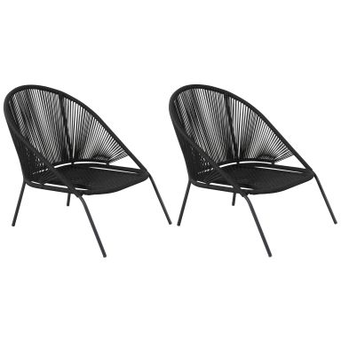 Venture Home Lindos 9317-022 Loungefåtölj 2-pack, svart