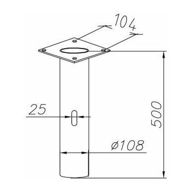 Norlys 207 Adapter til betonfundament