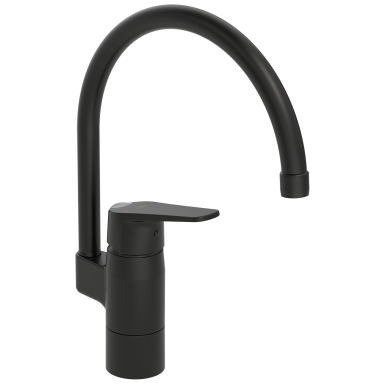 Oras Vega Kjøkkenbatteri høy modell, svingbar, matt sort