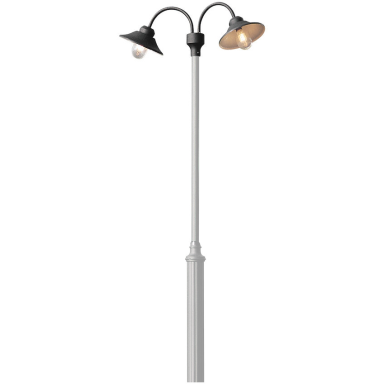 Konstsmide Vega Søjle lampe undtagen stang, dobbelt, sort