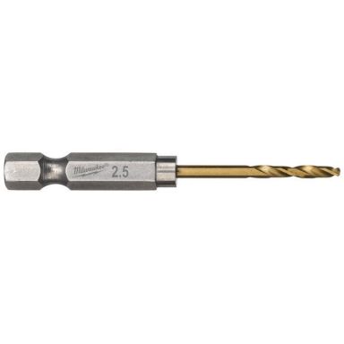 Milwaukee SHOCKWAVE Red Hex HSS-G TIN Metallbor 2-pakning