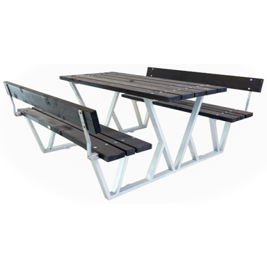Eden Wood Wix EW 50914-8 Picknickbord med ryggstöd