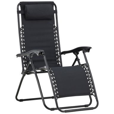 Venture Home Vulcano Solstol Svart, 2-pack