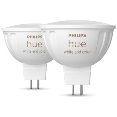 Philips Hue Huewca 929003575302 LED-lamppu 2 kpl, 400 lm, lämpimästä viileään valkoiseen ja värillinen, GU 5.3 (MR16)