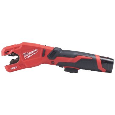 Milwaukee M12 PCSS-202C Rörkap med 2,0 Ah batteri, väska och laddare