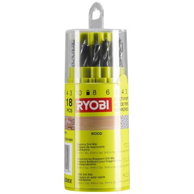 Ryobi RAK18DMIX Borrsats 18 delar