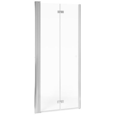 Gustavsberg Square Brusedør klapbar, klart glas, venstre, 900 mm