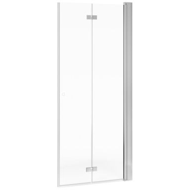 Gustavsberg Square Brusedør sammenklappelig, klart glas, højre, 900 mm