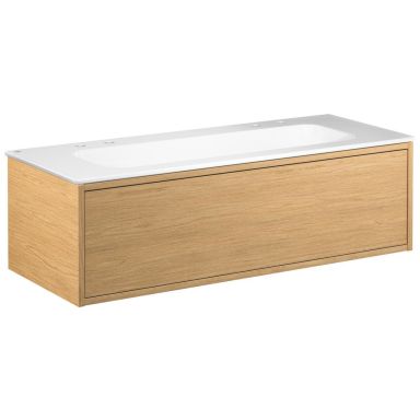 Gustavsberg Ducentic GB71DCVU12ARWB2200 Kommodpaket 120 cm, ljus ek/vit,2 blandarhål