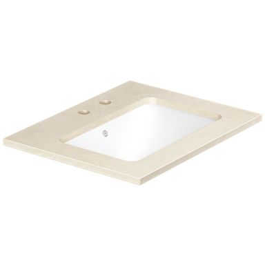 Gustavsberg Ducentic GB71DCWT60CC12 Stenbordplade 60 cm, beige, 1 hul, 2 blandhuller