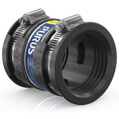 Purus 3032543 Toleranssiliitin musta, letkunkiristimillä