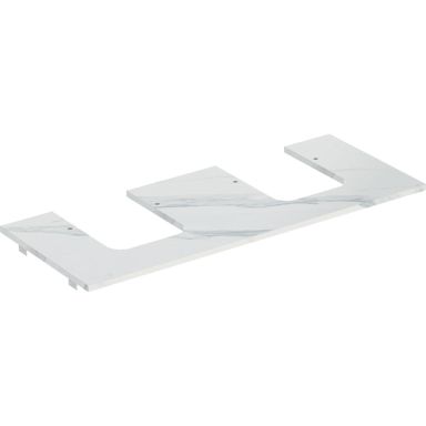 Geberit ONE 505.175.00.1 Benkeplate steintøy, Hvit, dobbel