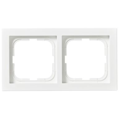 ABB 1722F85-884 Dekselramme 2-rom, hvit, 85 mm