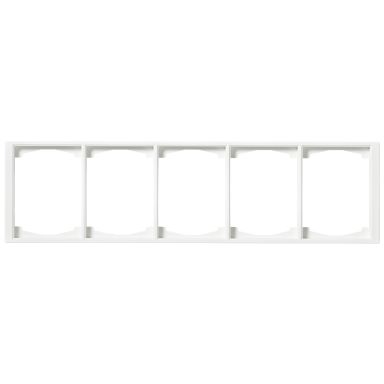 ABB 1725F100-884 Dekselramme 5-rom, hvit, 100 mm