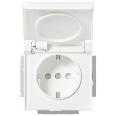 ABB 20EUCK-884 Pistorasia 1-osainen, valkoinen, kannellinen
