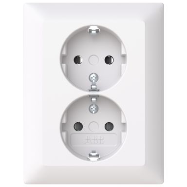 ABB Saga 302EUJM-916 Pistorasia 2-osainen, peitelevy, multipakkaus