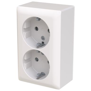 ABB Saga 402EA-916 Stikkontakt 2-veis, utenpåliggende