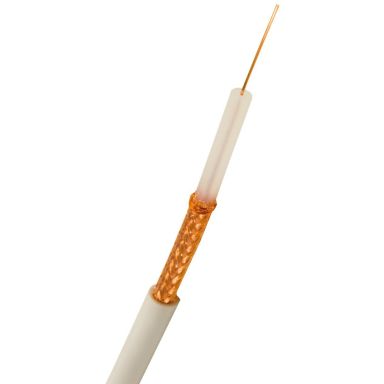 Nexans RG 59 LSZH Koaksialkabel hvit, 3,7 mm ytre