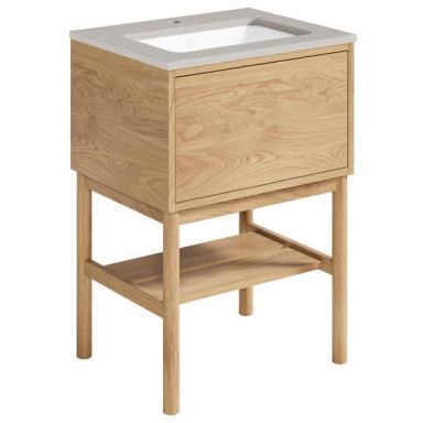 Gustavsberg Ducentic GB71DCVU60ARSG11LF Kommodpaket 60 cm, ljus ek/grå sten, 1 blandarhål