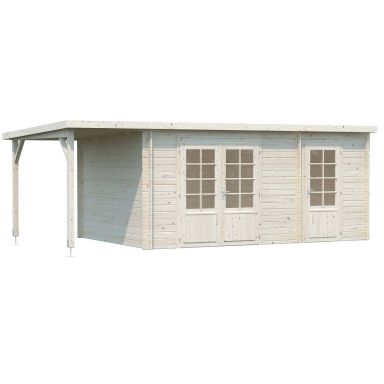 Palmako Ella Stuga 17,8 m²/inv. 13,1+3,9 m², utan golv, obehandlad