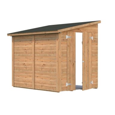 Palmako Mia Förråd 3,7 m²/inv. 3,4 m², brun impregnerad