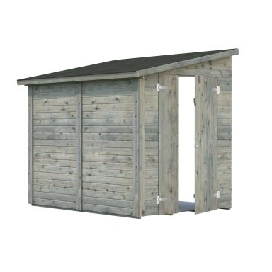 Palmako Mia Förråd 3,7 m²/inv. 3,4 m², grå impregnerad