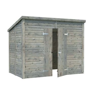Palmako Leif Förråd 4,6 m²/inv. 4,2 m², grå impregnerad