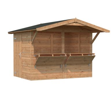 Palmako Stella Kiosk 5,2 m²/inv. 5 m², utan golv, brun, impr.