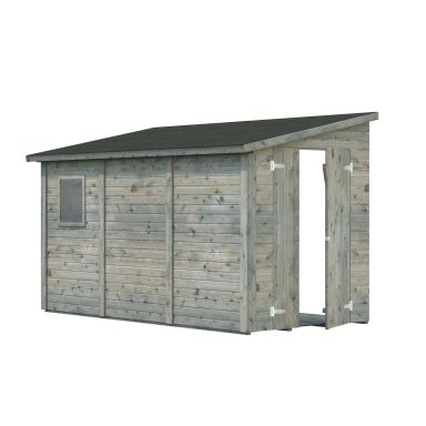 Palmako Mia Förråd 5,5 m²/inv. 5,2 m², grå impregnerad