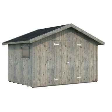 Palmako Nils Förråd 8,4 m²/inv. 8,2 m², grå impregnerad