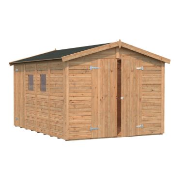 Palmako Dan Förråd 10,1 m²/inv. 9,9 m², brun impregnerad